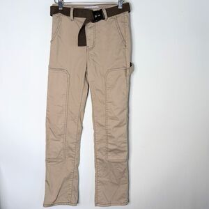 Lilac Sunset Carpenter Pants Tan Light Weight High Rise Matching Belt Size 1/2